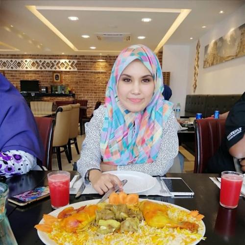 Customer Enjoying her dishes at Hadramawt Langkawi